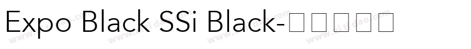 Expo Black SSi Black字体转换